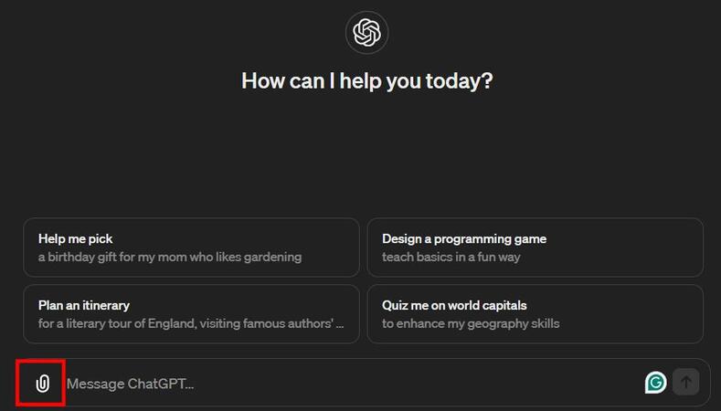 Click the paperclip icon