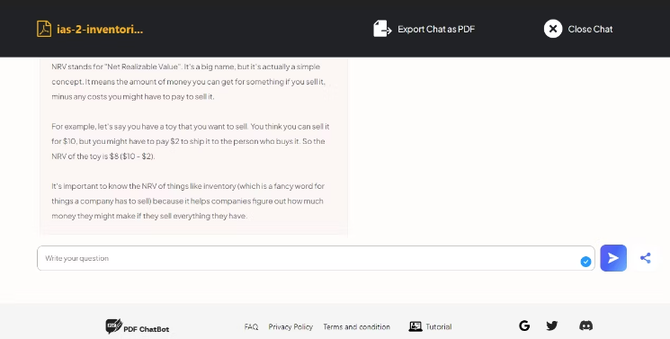ask your pdf interface