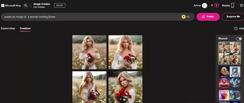 bing ai image generator using step 3