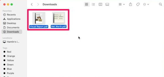 hold cmd key and choose file