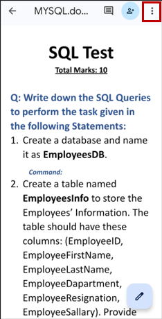 how to change a google doc to a pdf and select the dots
