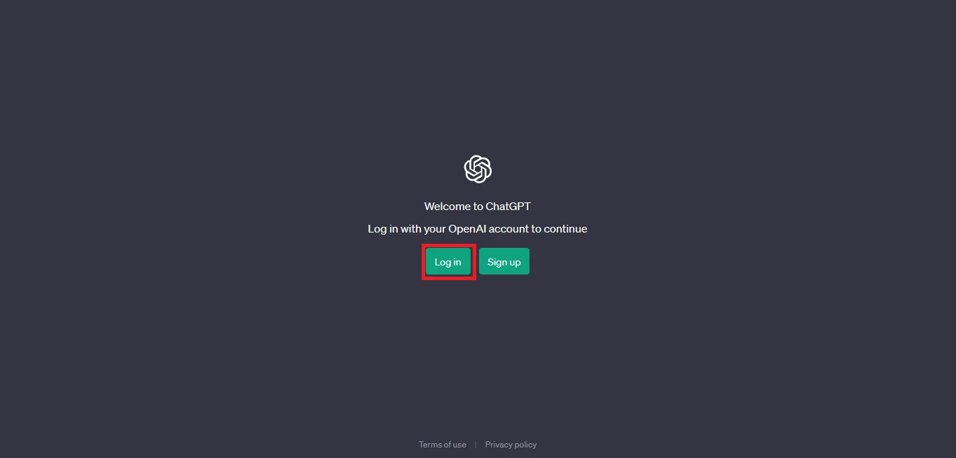 login and logout chatgpt