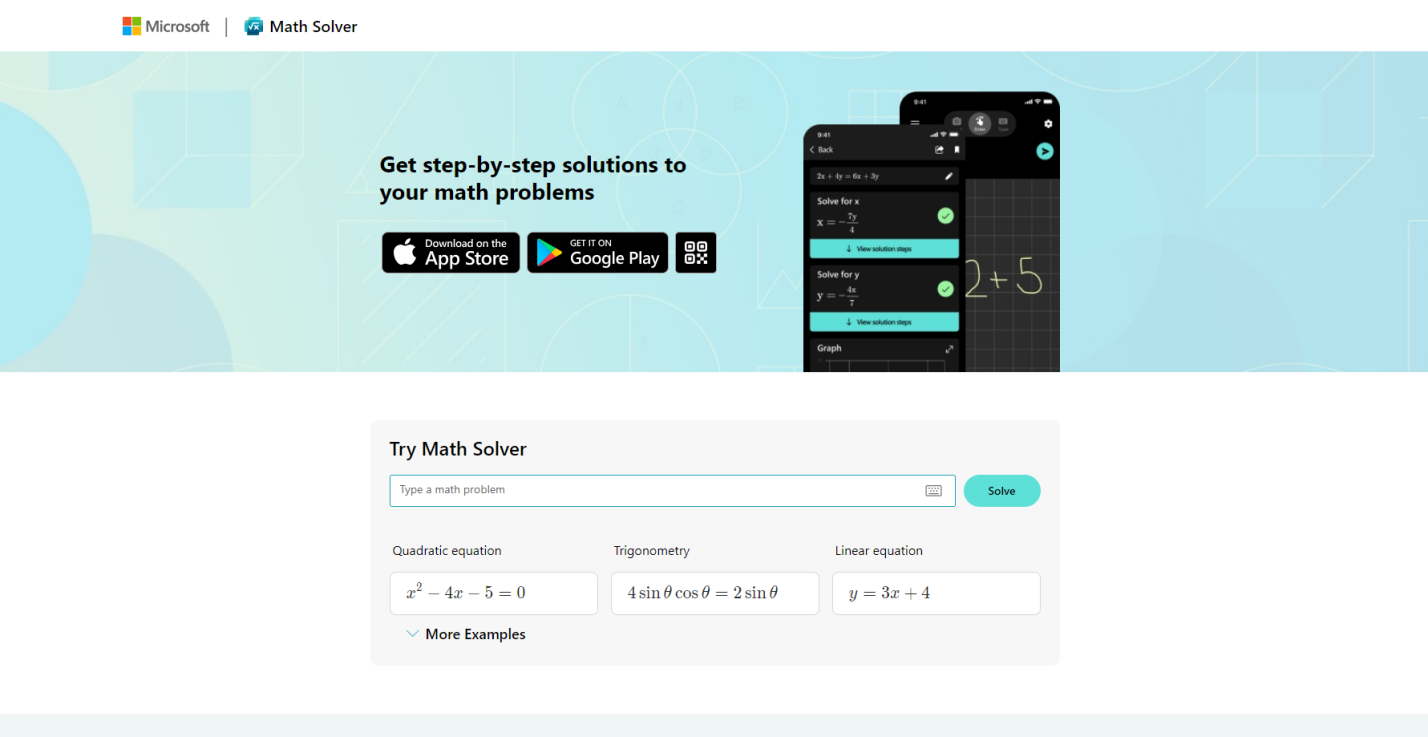 microsoft math solver