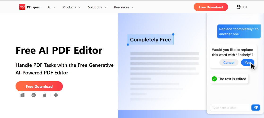 pdfgear ai pdf summarizer 