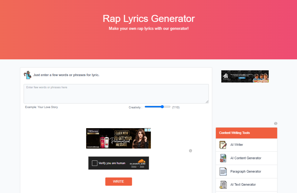 best ai raps lyrics generators