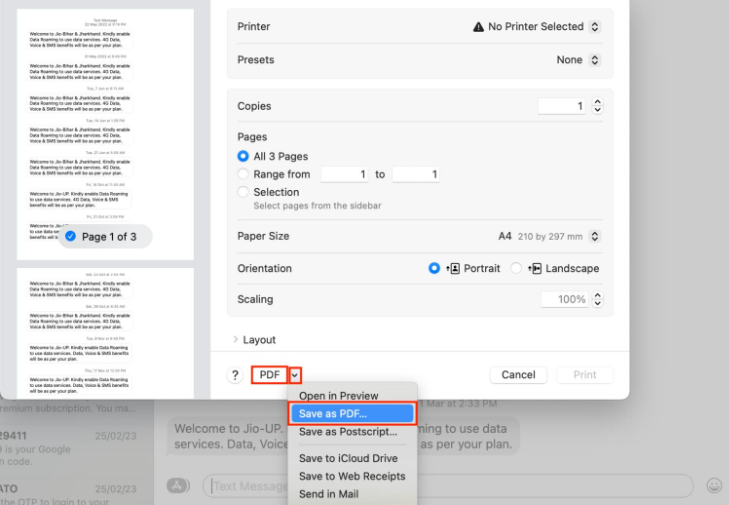 save as pdf