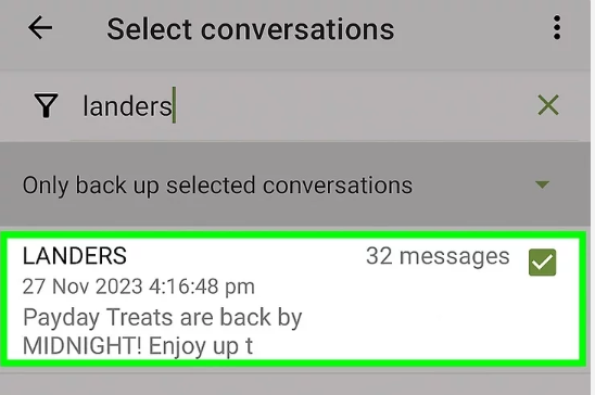 select conversations