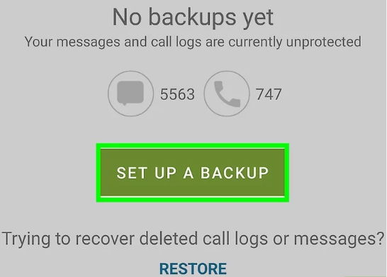 set up a backup