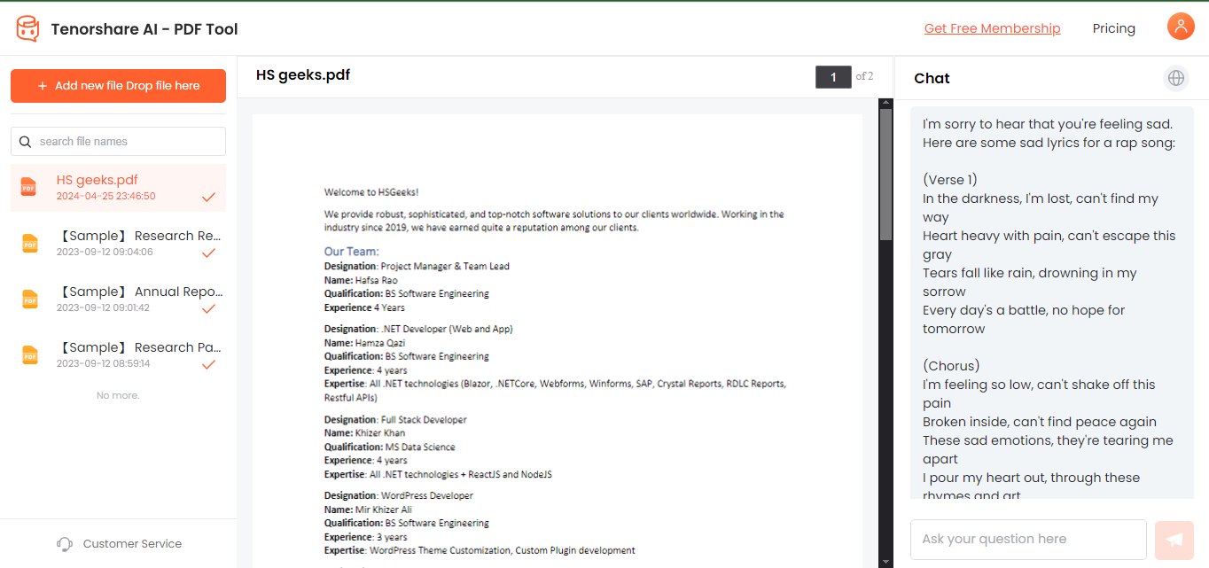 tenorshare ai rap lyrics generators