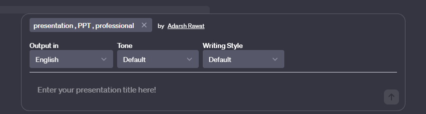 use the ai presentation maker free