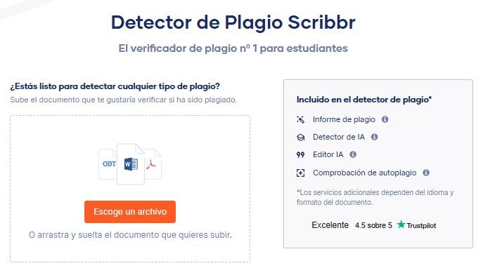 Detector de Plagio de Scribbr